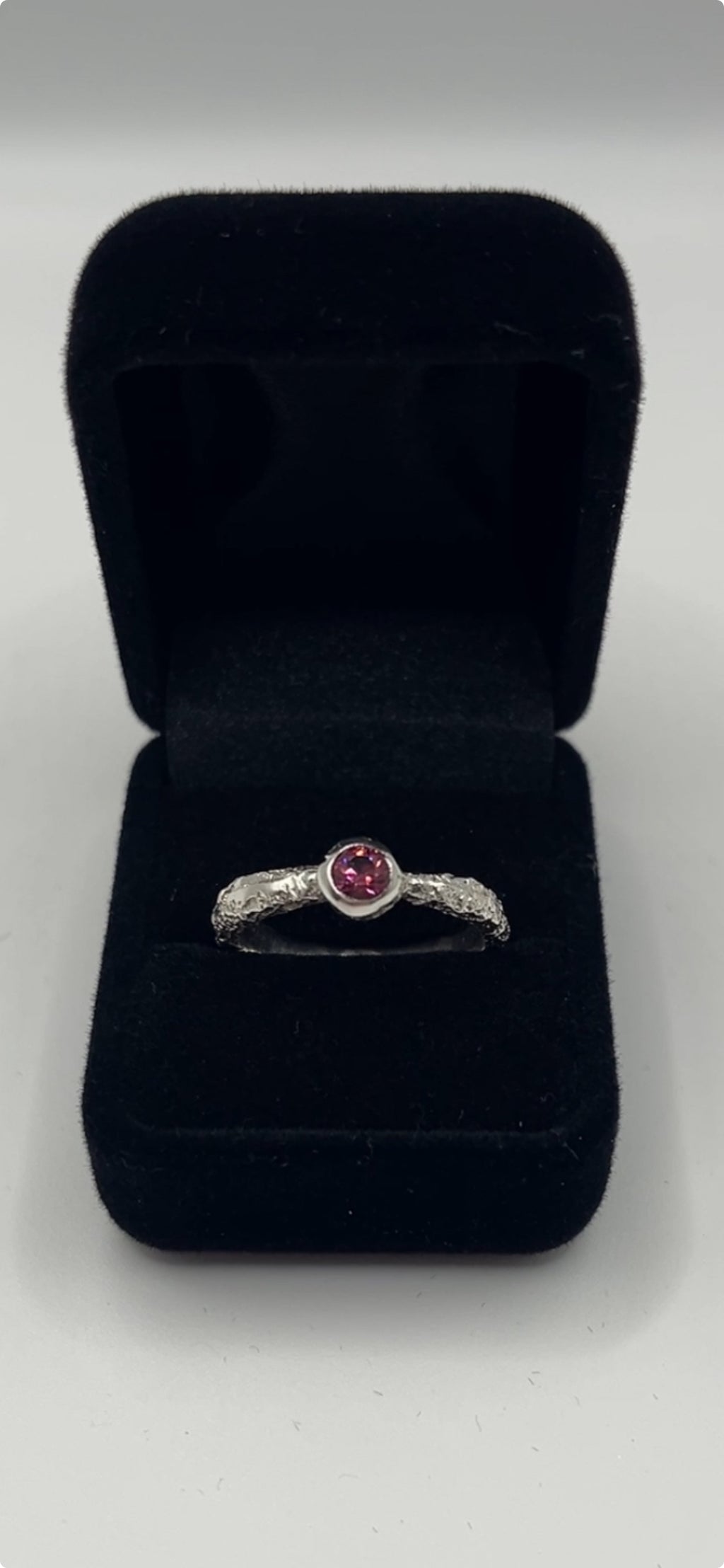 Pink Rhodolite Garnet Ring