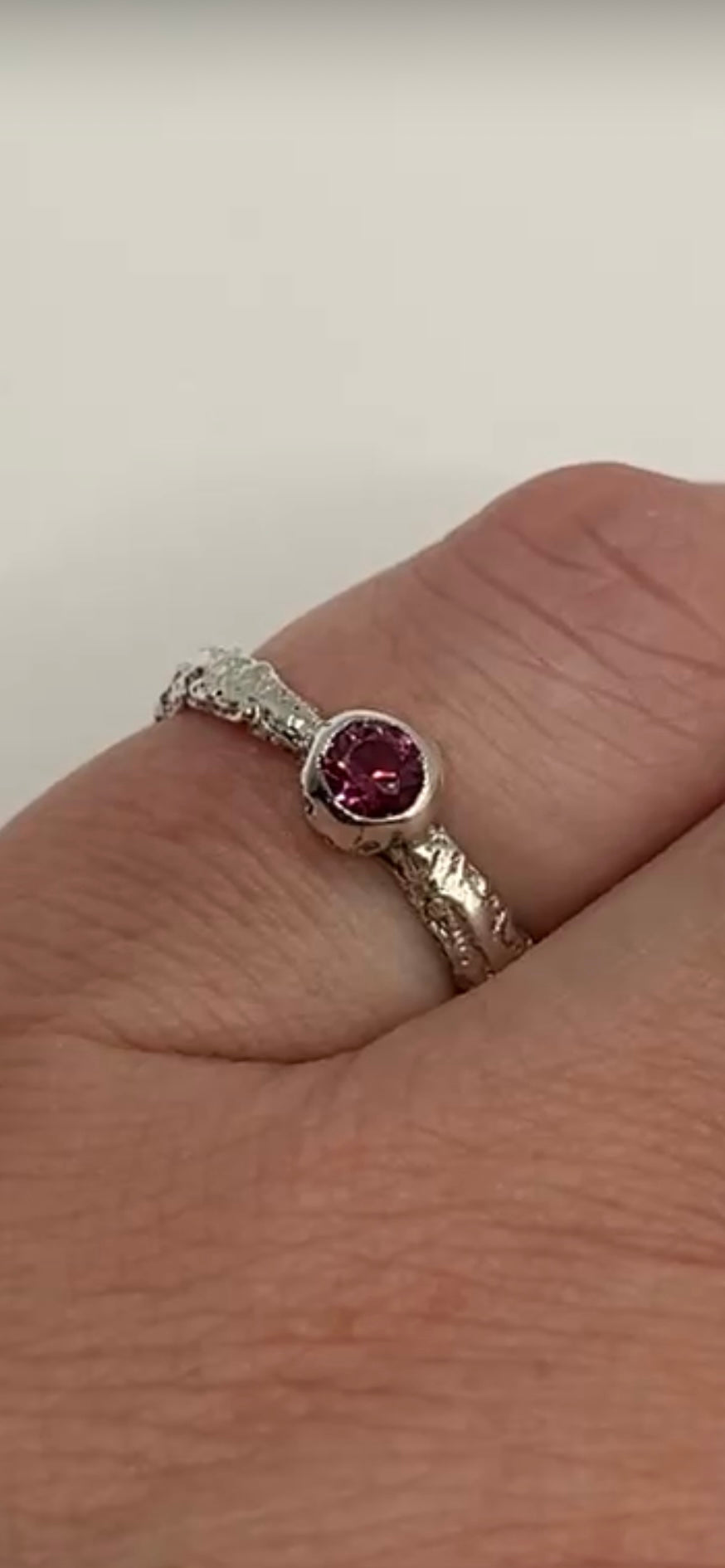 Pink Rhodolite Garnet Ring