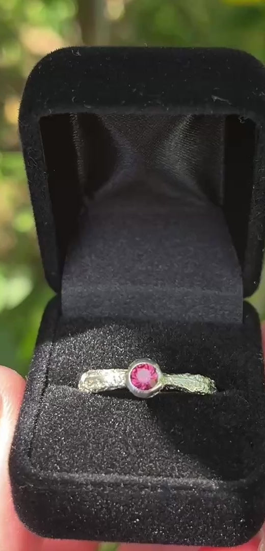 Pink Rhodolite Garnet Ring
